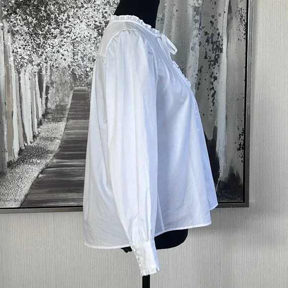 ba&sh Women's 100% Cotton White Joon Top - Size‎ Small - Picture 7 of 12